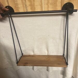 Metal and wood free hanging shekf